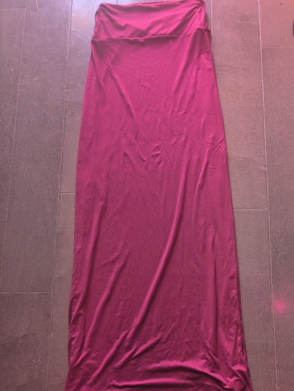 Women's Wine Colored Maxi Skirt